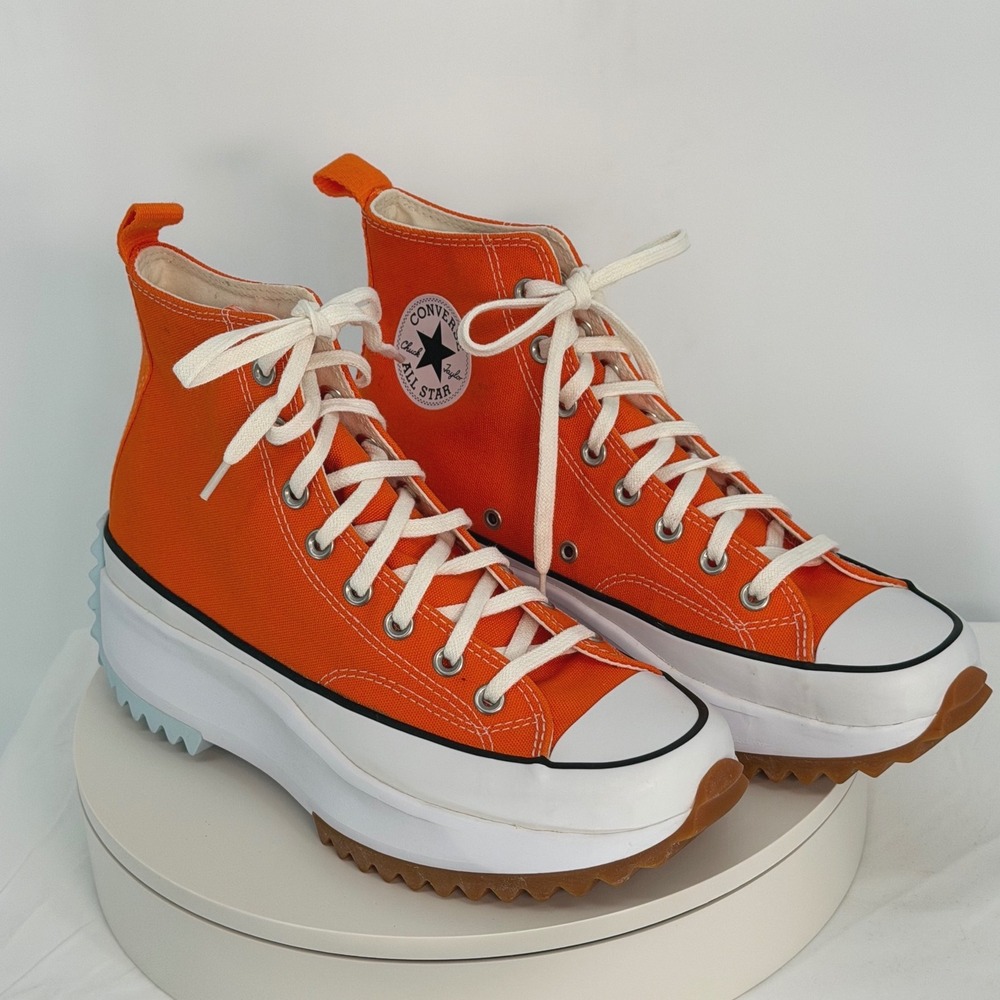 Converse Run Star Hike High Top Platform Sneakers Orange 11 Streetwear 94-02